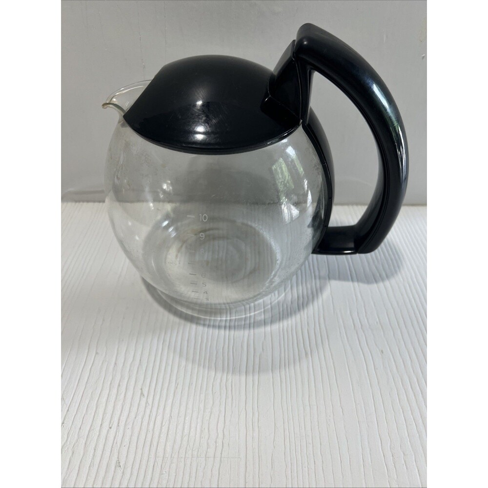 Krups Crystal Arome Replacement 10 Cup Coffee Carafe Black 466 467 398 458